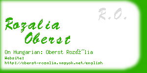 rozalia oberst business card